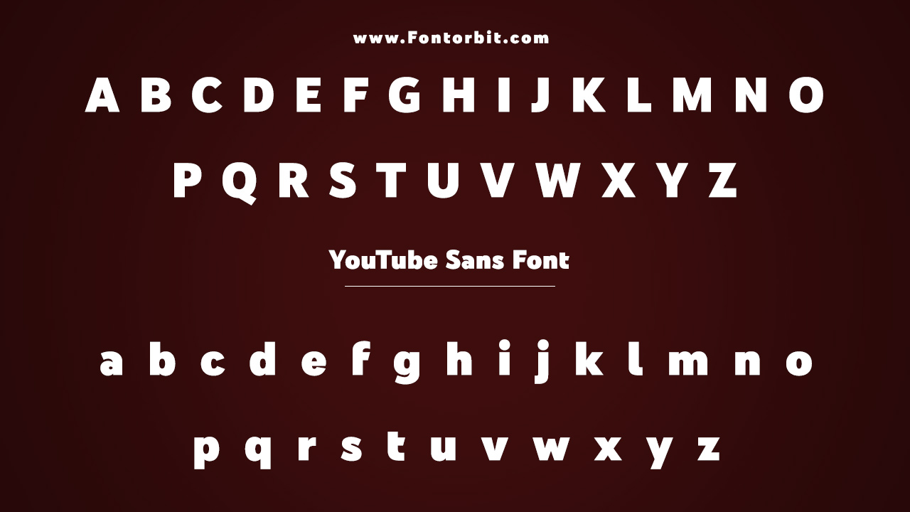 YouTube Sans Family Includes