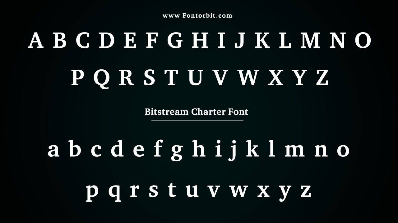 Bitstream Charter Font Family Includes