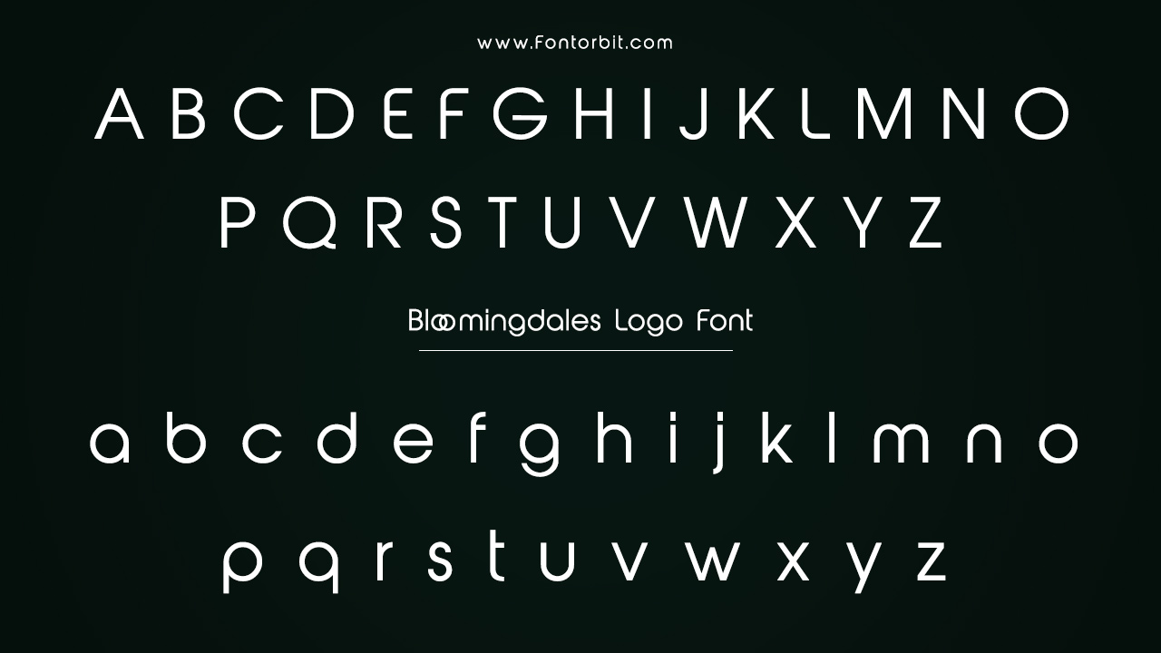 Bloomingdales Logo Font Family Includes