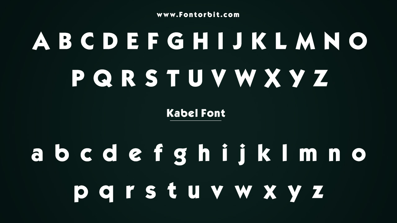 Kabel Font Family Includes