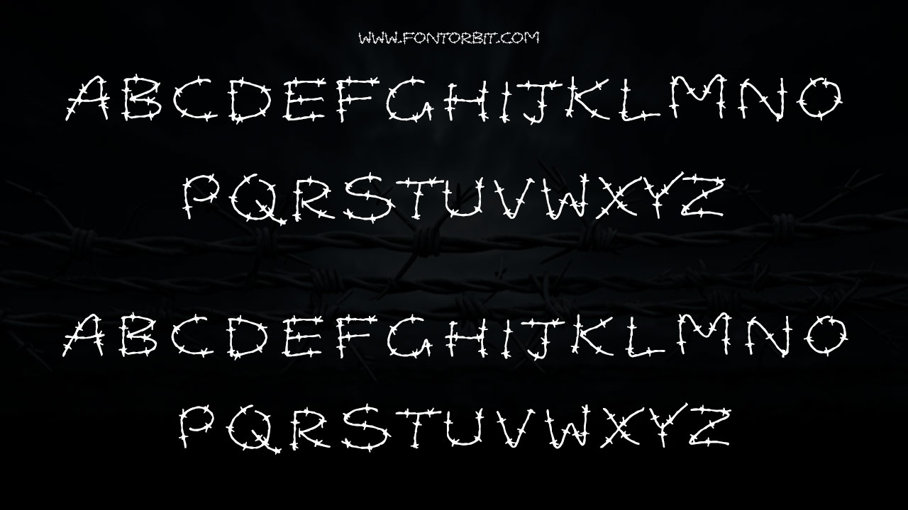 Type Of The Barbed Wire Font (Font Family)