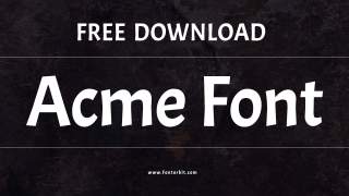 Acme Font: A Modern And Versatile Typeface