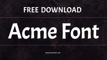 Acme Font: A Modern And Versatile Typeface