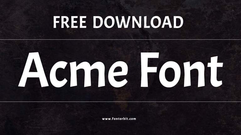 Acme Font: A Modern And Versatile Typeface