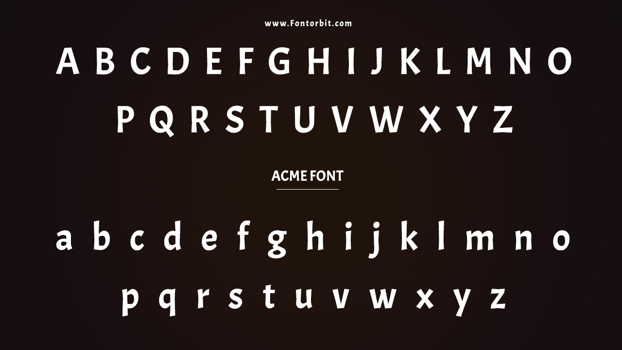 Acme Font Font Family Includes