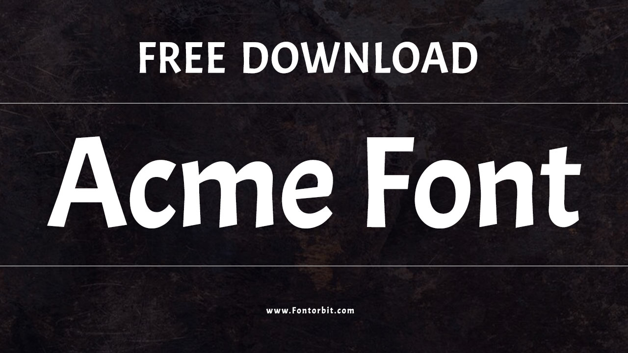 Acme Font