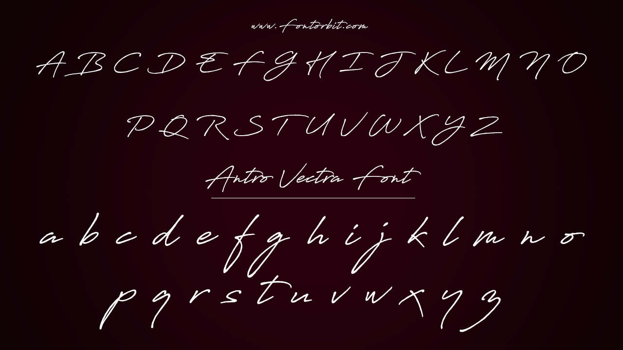 Antro Vectra Font Information