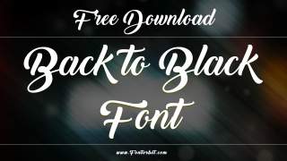 View Of  Back To Black Font