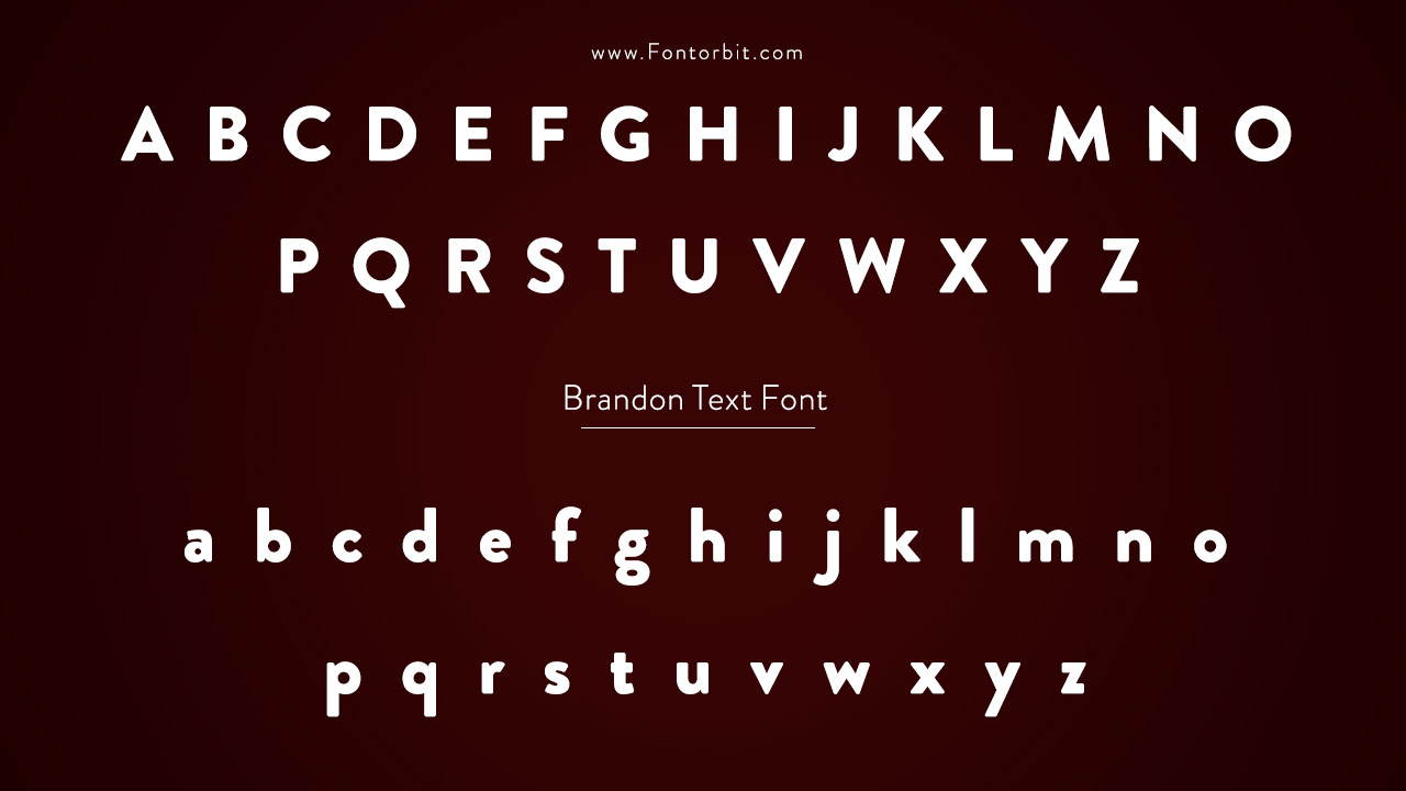 Brandon Text Font Family Includes