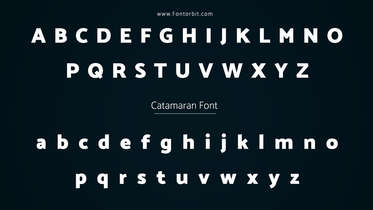 Catamaran Font Family Includes