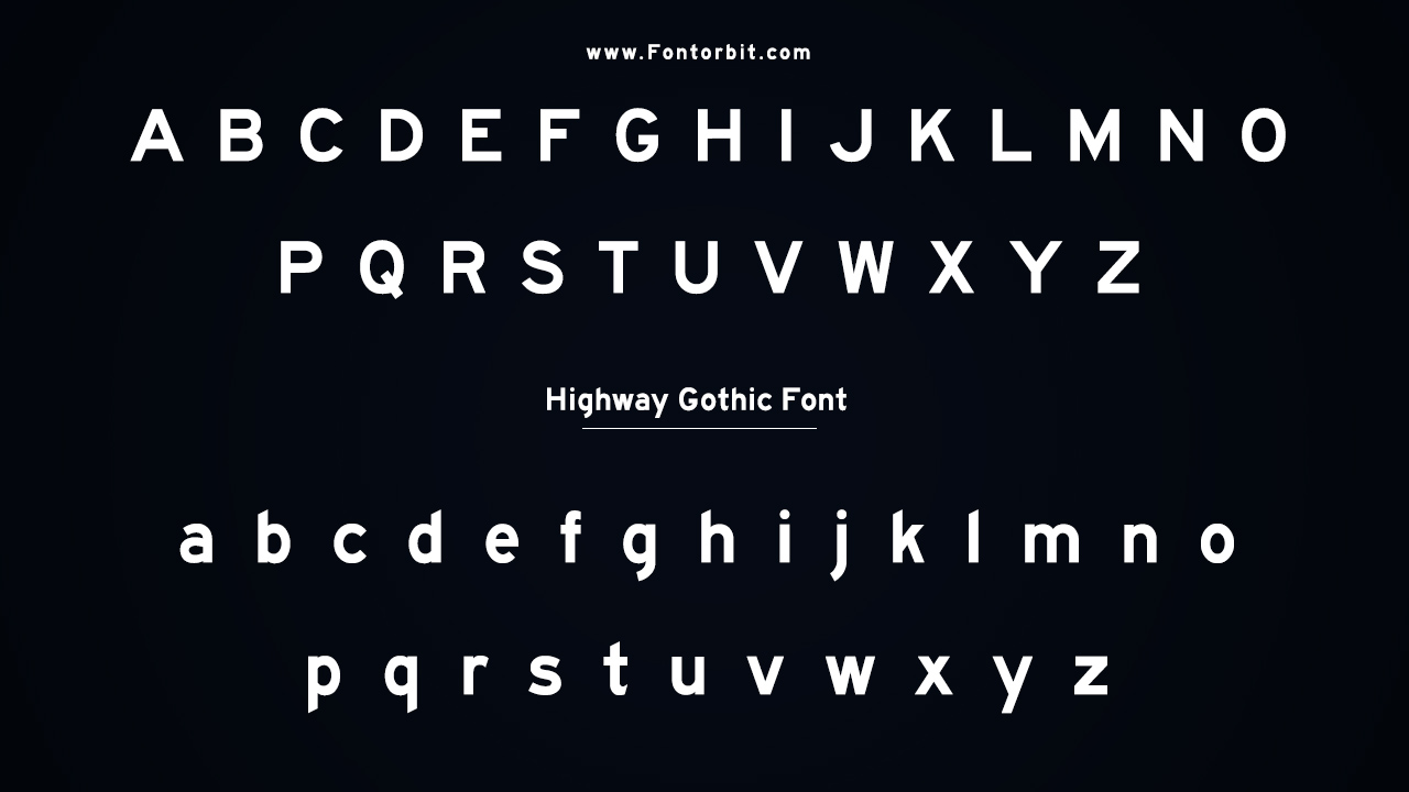 Highway Gothic Font Family Includes