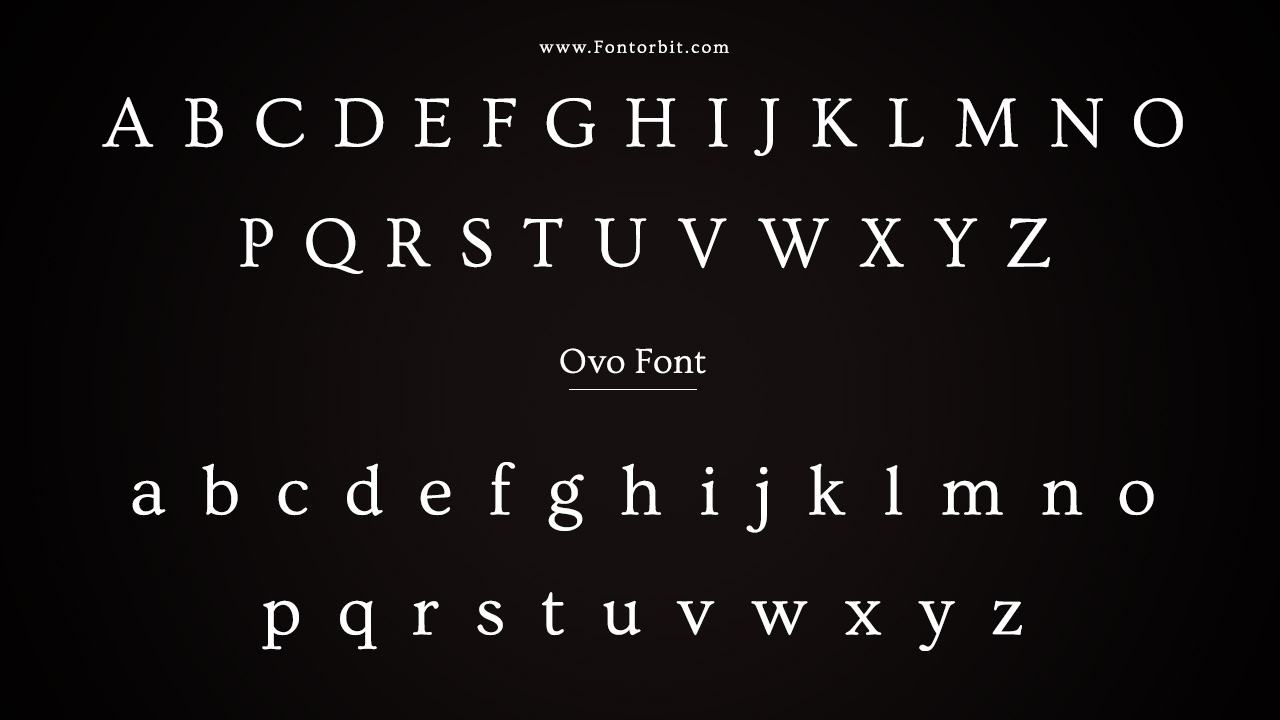 Ovo Font Family Includes