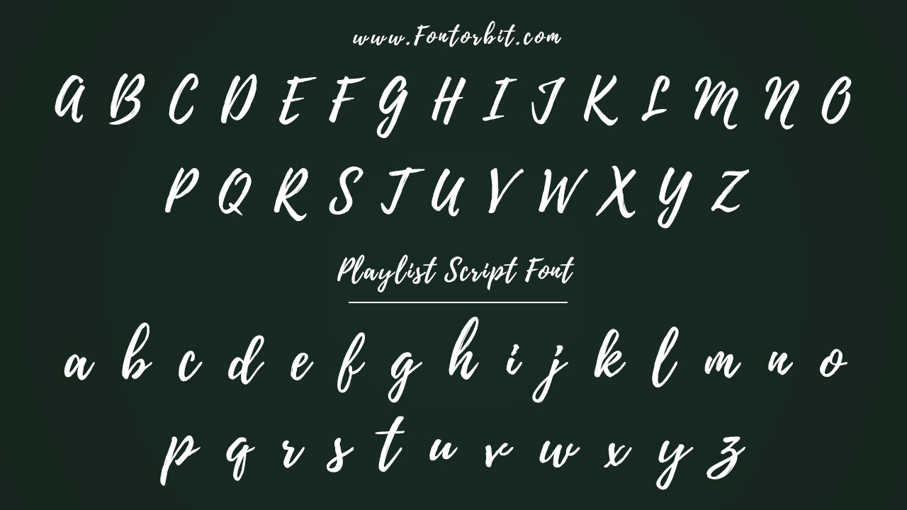 Playlist Script Font Information