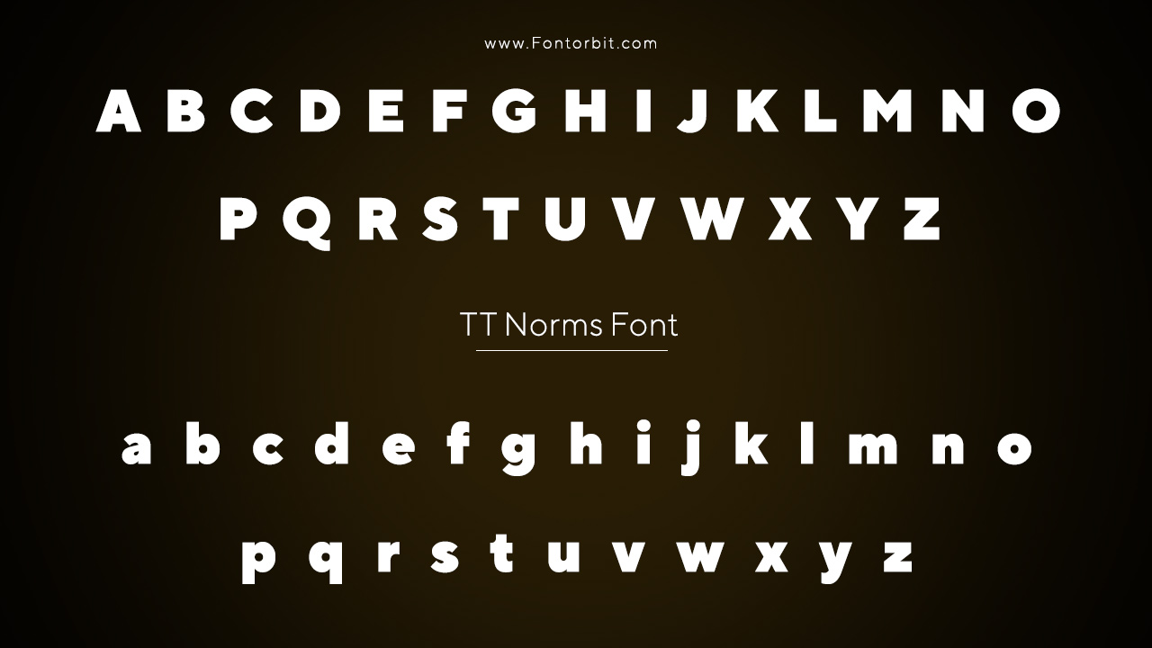 TT Norms Font Family Includes