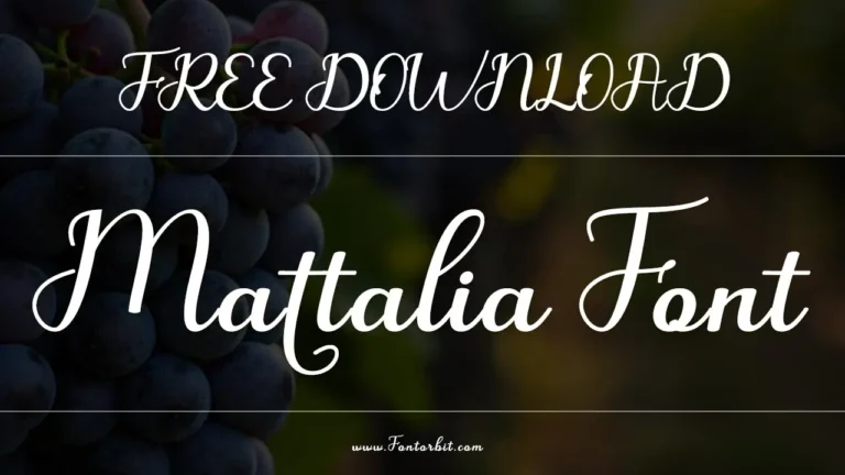 Mattalia Font: A Stylish Script Font For Every Project