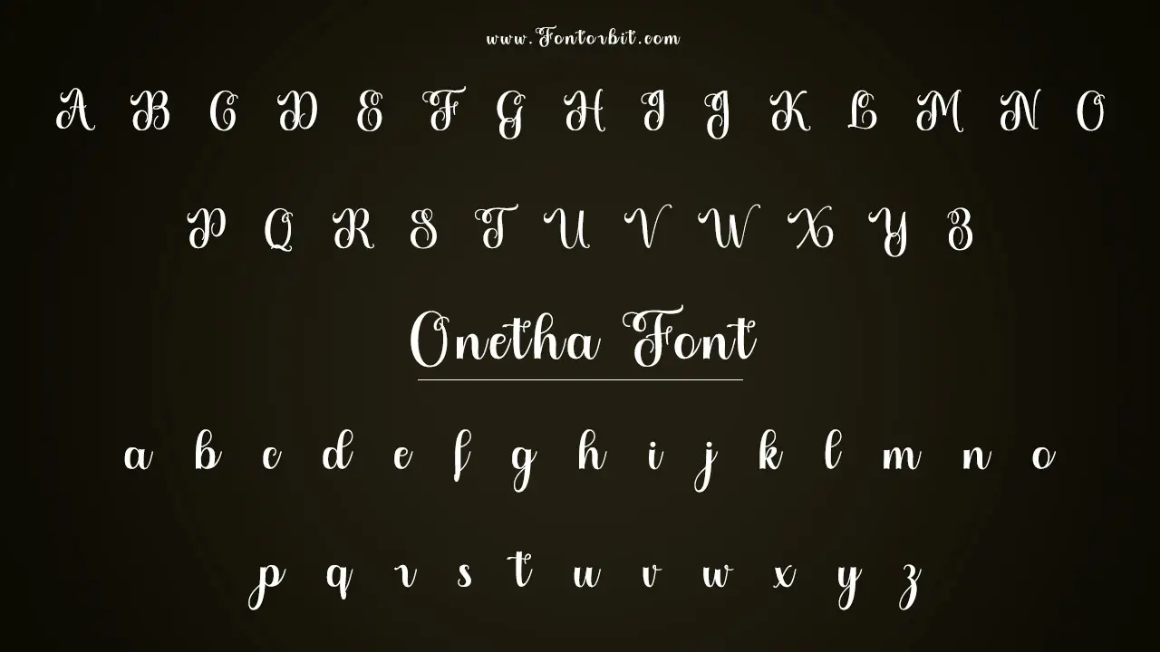 Onetha Font Family Styles