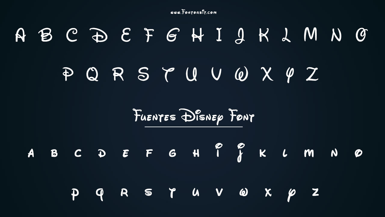 Popular Disney Font Families