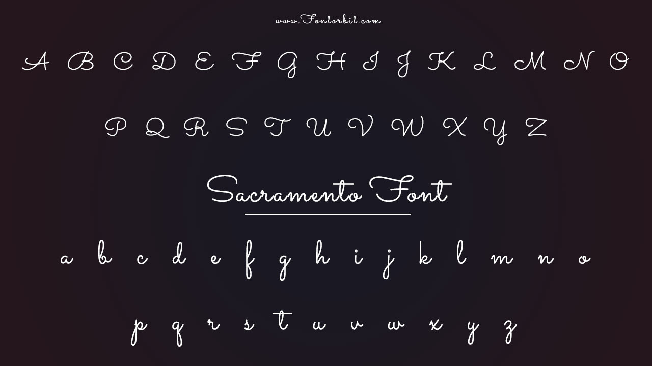 Sacramento Font Family Variations