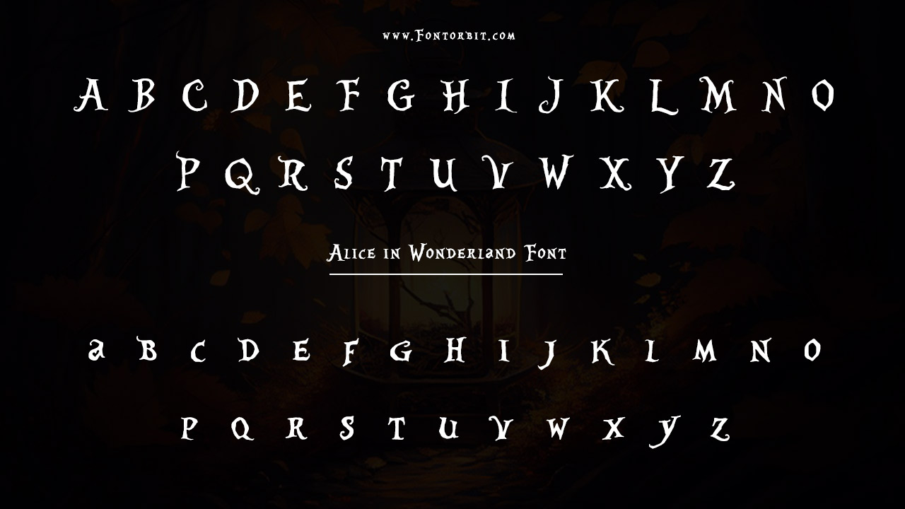 Type Of Alice In Wonderland Font (Font Family)