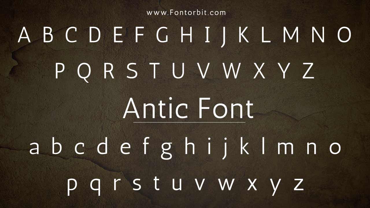 Antic Font Family Overview