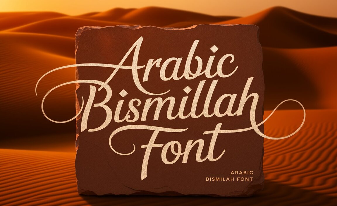 Arabic Bismillah Font Family Includes