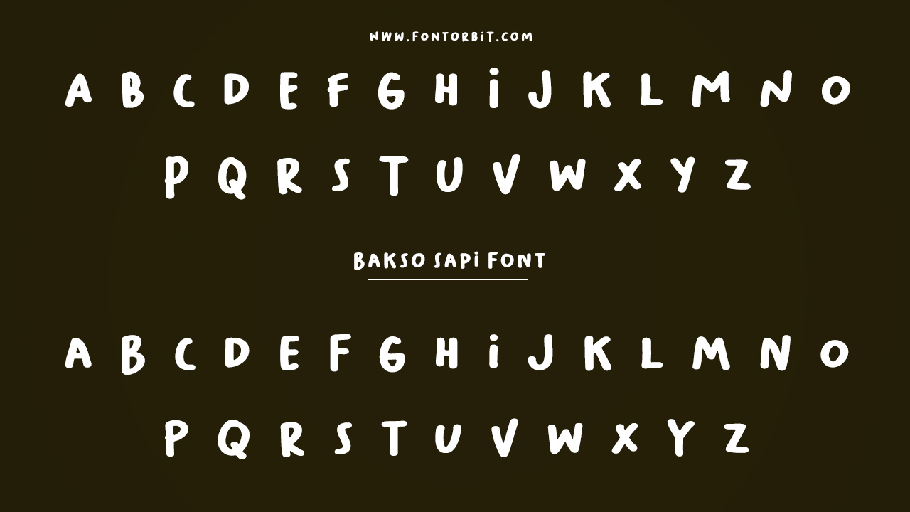 Bakso Sapi Font Family Includes