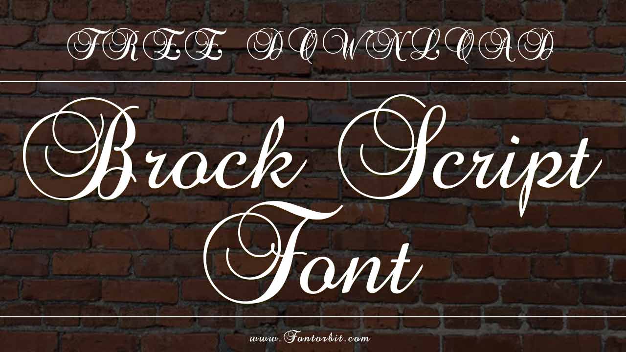 Brock Script Font
