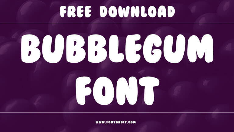 BubbleGum Font: A Playful And Upbeat Typeface
