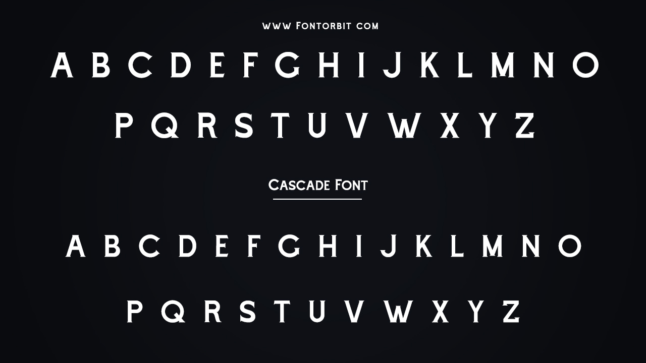 Cascade Font Family Includes