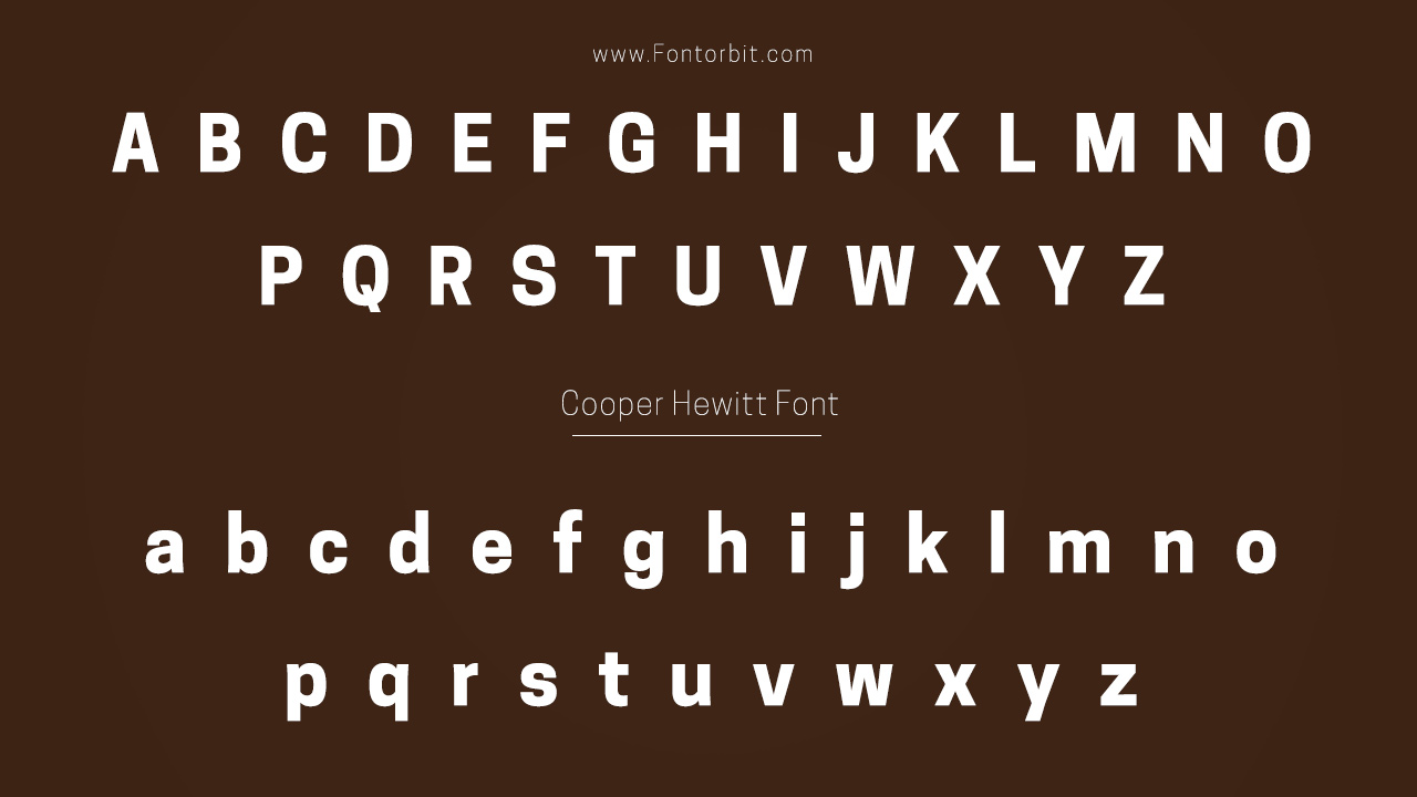 Cooper Hewitt Font Family Includes