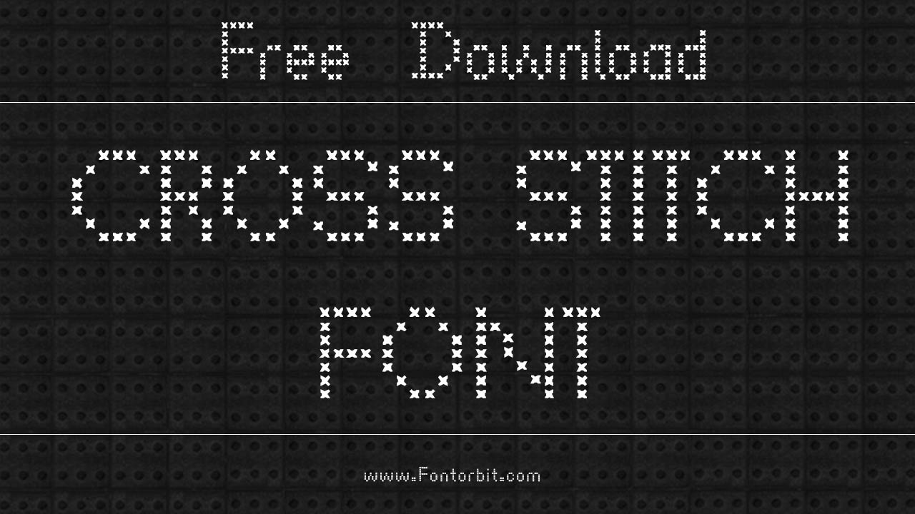Cross Stitch Font