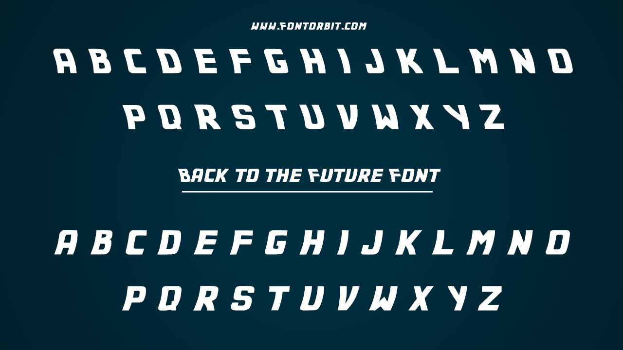 Design & Features Of The Back To The Future Font