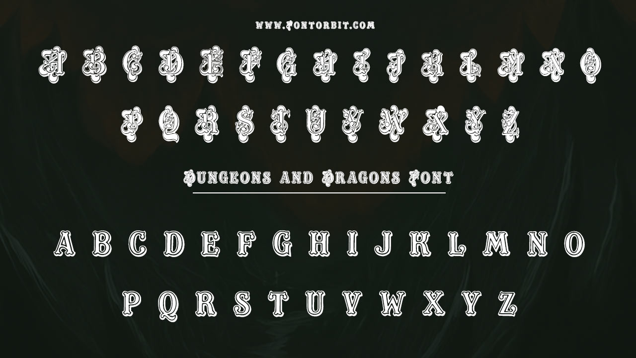 Fonts That Resemble Dungeons And Dragons Font