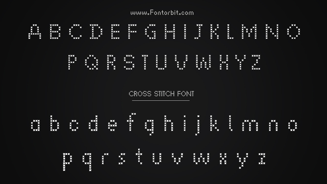 Free Cross Stitch Fonts For Easy DIY Projects