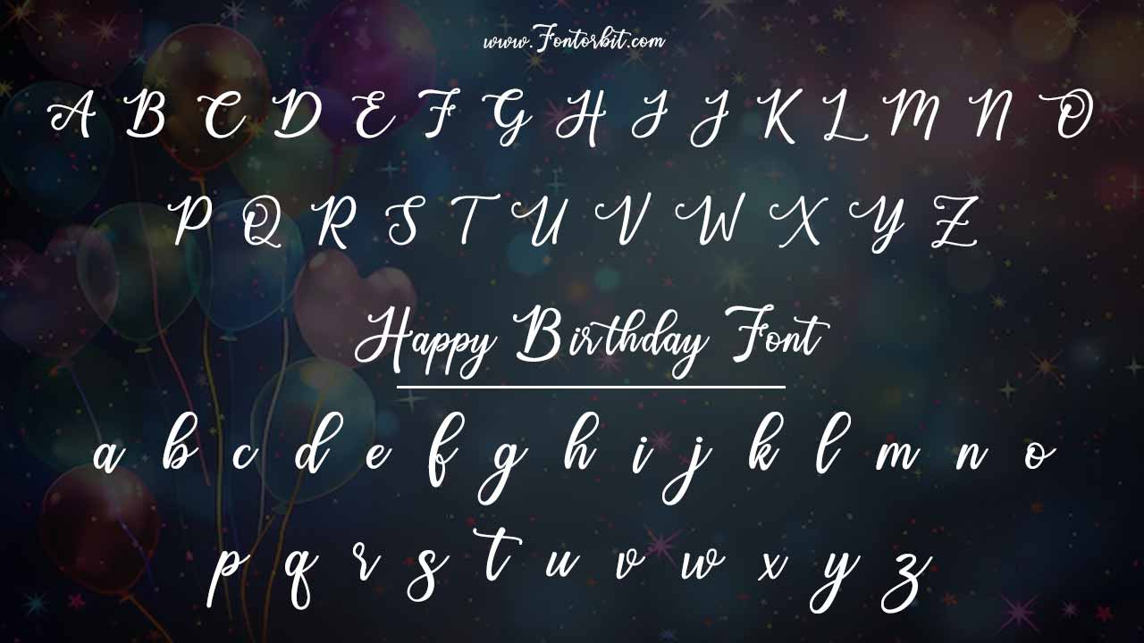 Happy Birthday Font Family