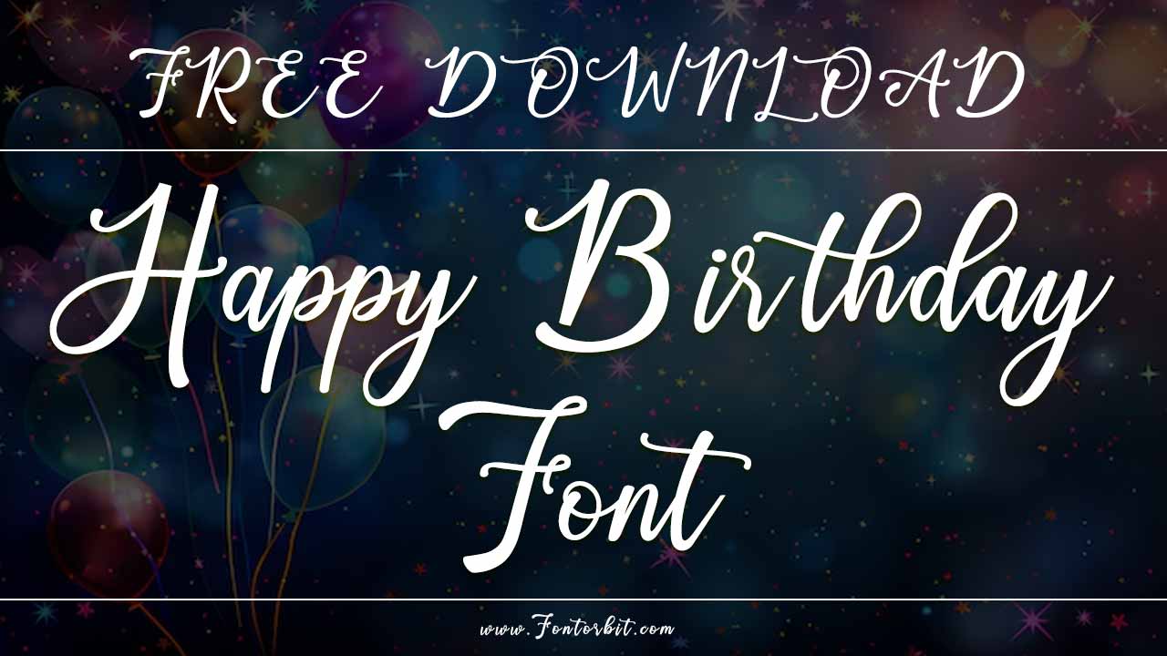 Happy Birthday Font