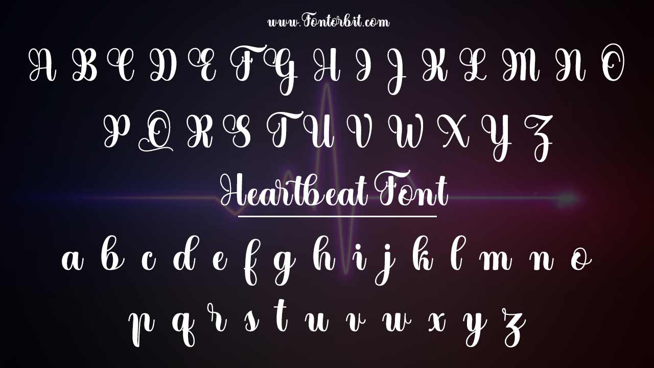 Heartbeat Font Family Names