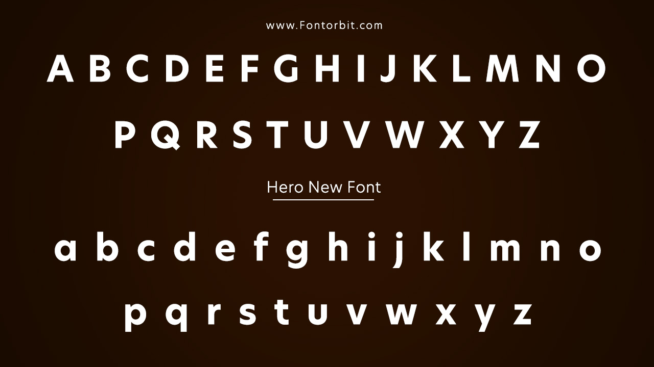 Hero New Font Family Includes