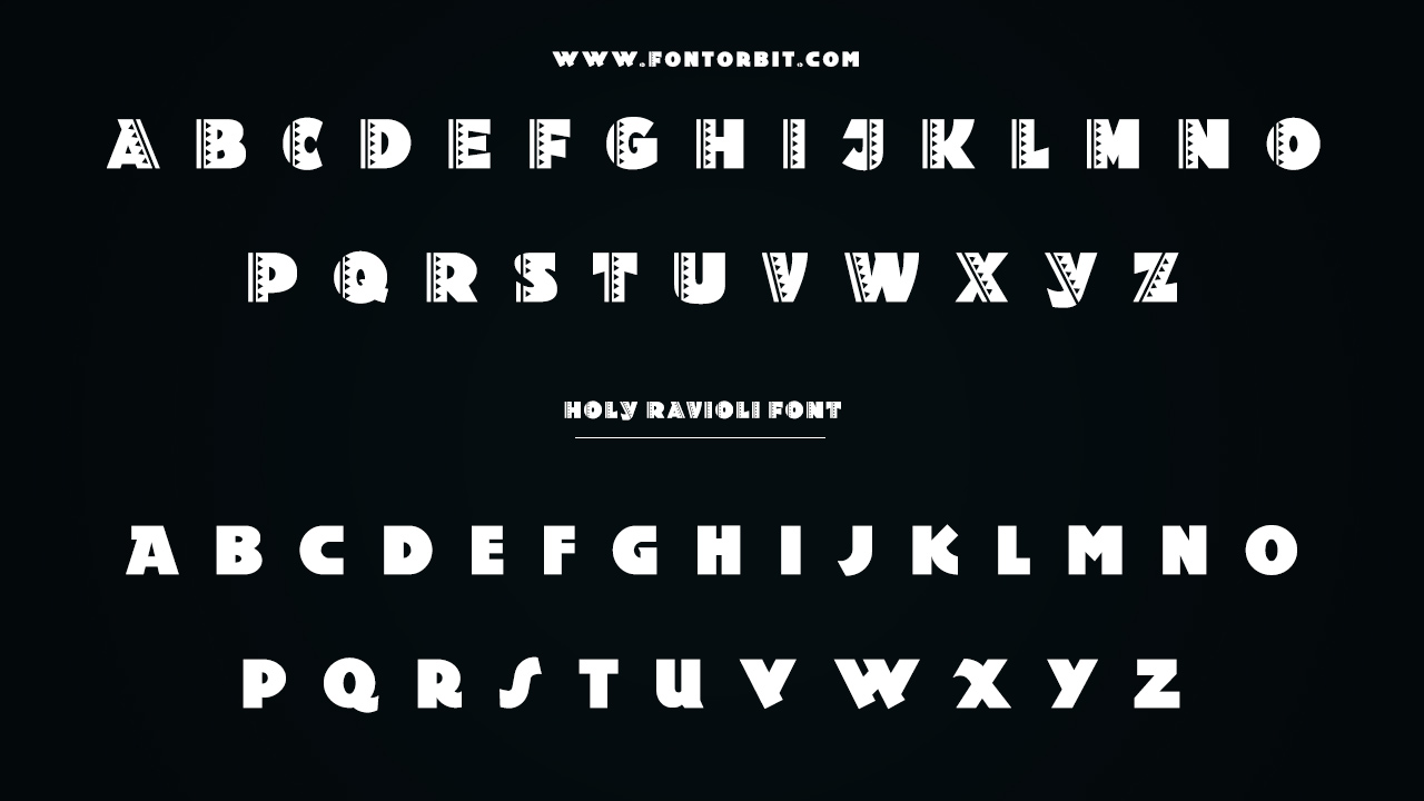Holy Ravioli Font Family Includes