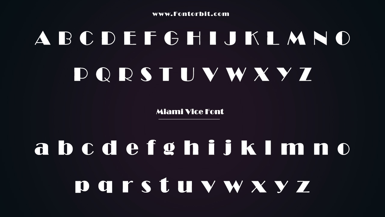 Miami Vice Font Family Includes