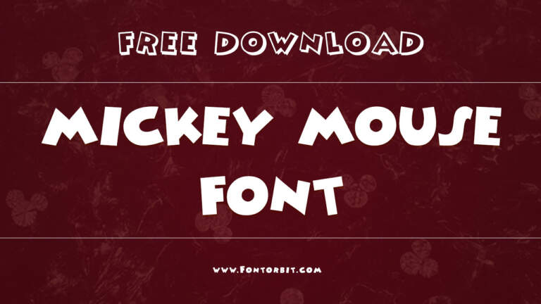 Mickey Mouse Font: A Playful Typeface For Nostalgic Designs