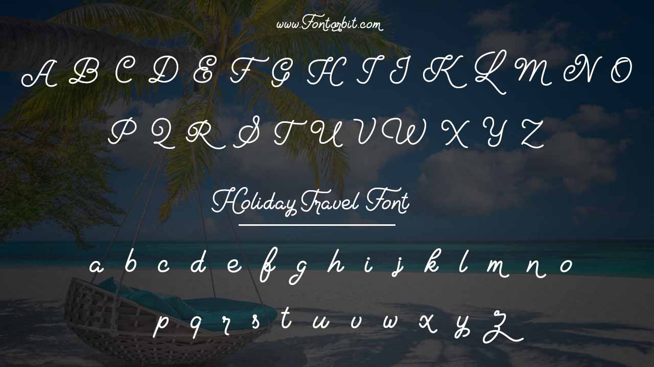 Overview Of Holiday Travel Font Duo