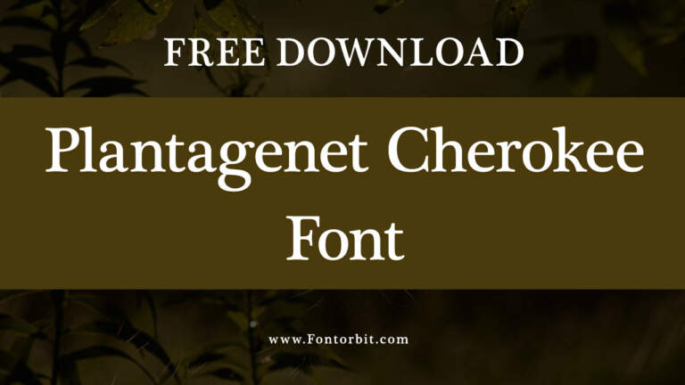 Plantagenet Cherokee Font