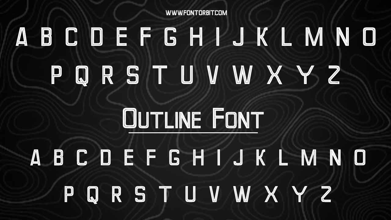 Popular Outline Font Families