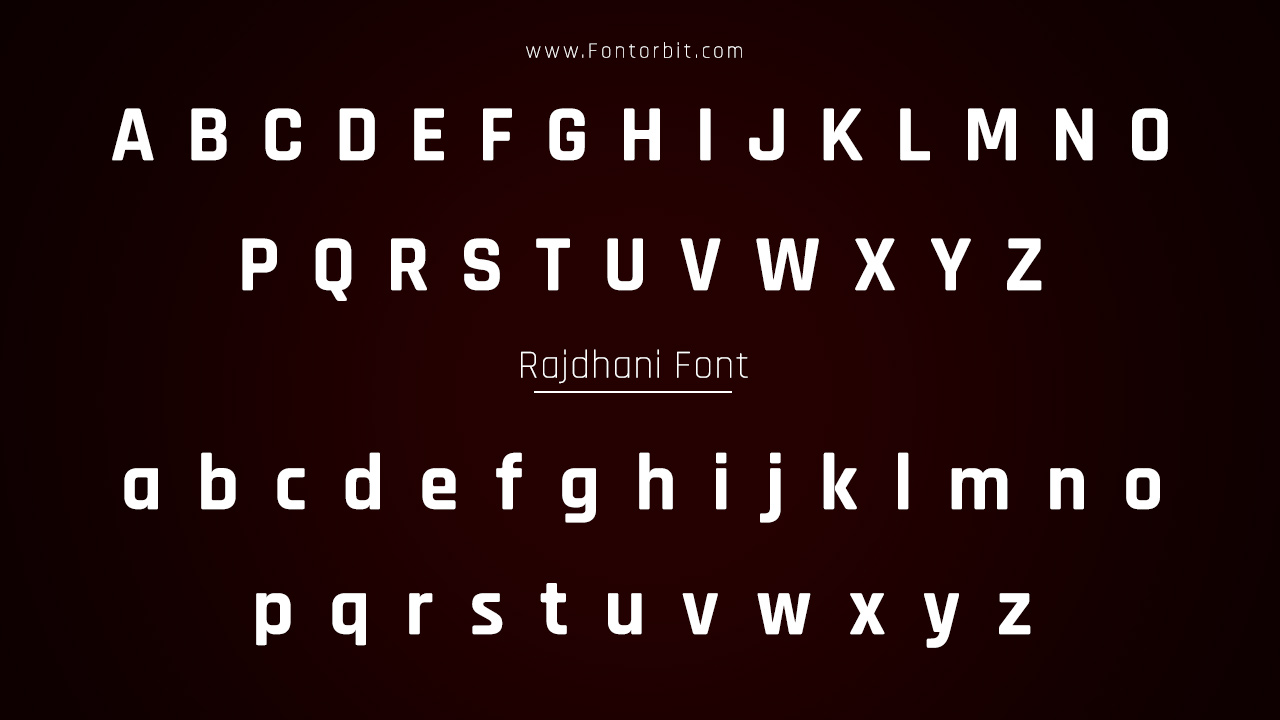 Rajdhani Font Family Includes