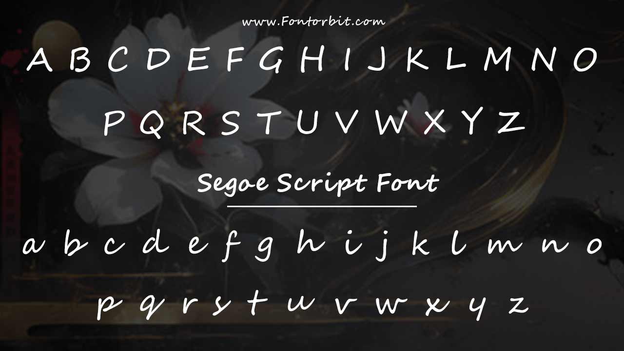 Segoe Script Font Family And Styles