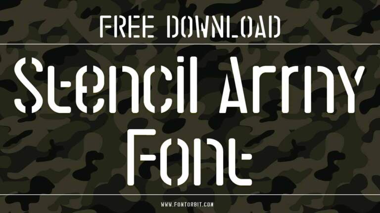 Stencil Army Font: Bold And Rugged Design For Military Aesthetics