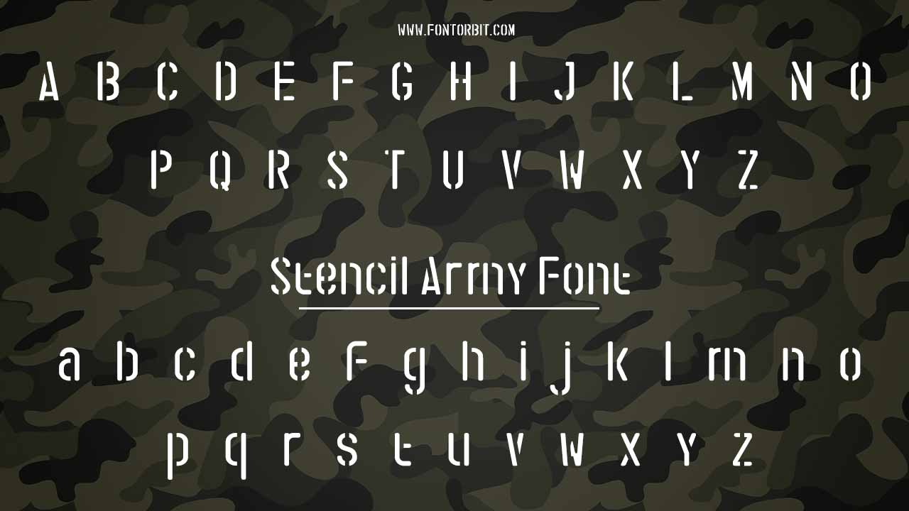 Stencil Army Font Family Breakdown