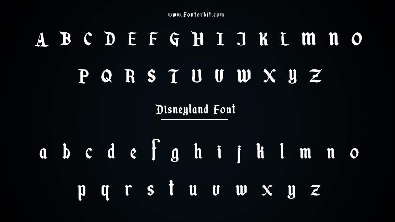 Type Of Disneyland Font (Font Family)