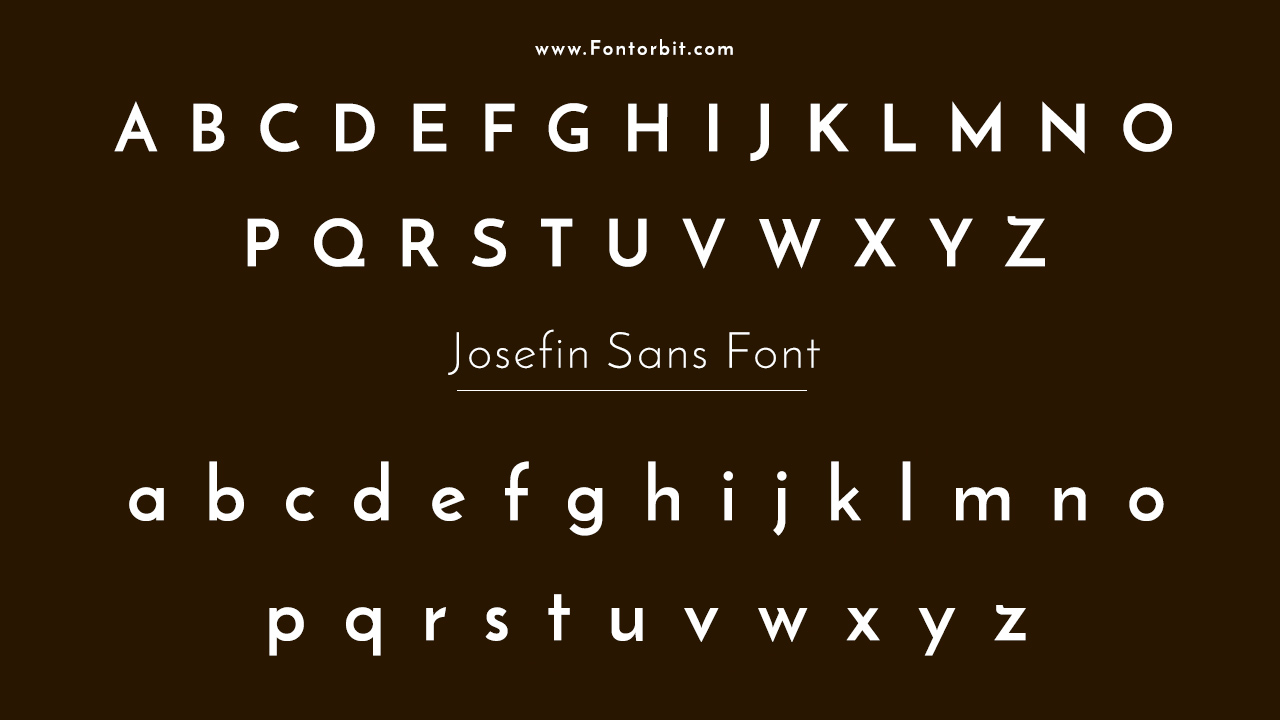Type Of Josefin Sans Font (Font Family)